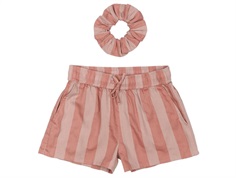 THE NEW Ofelia shorts and scrunchie old rose with stripes  